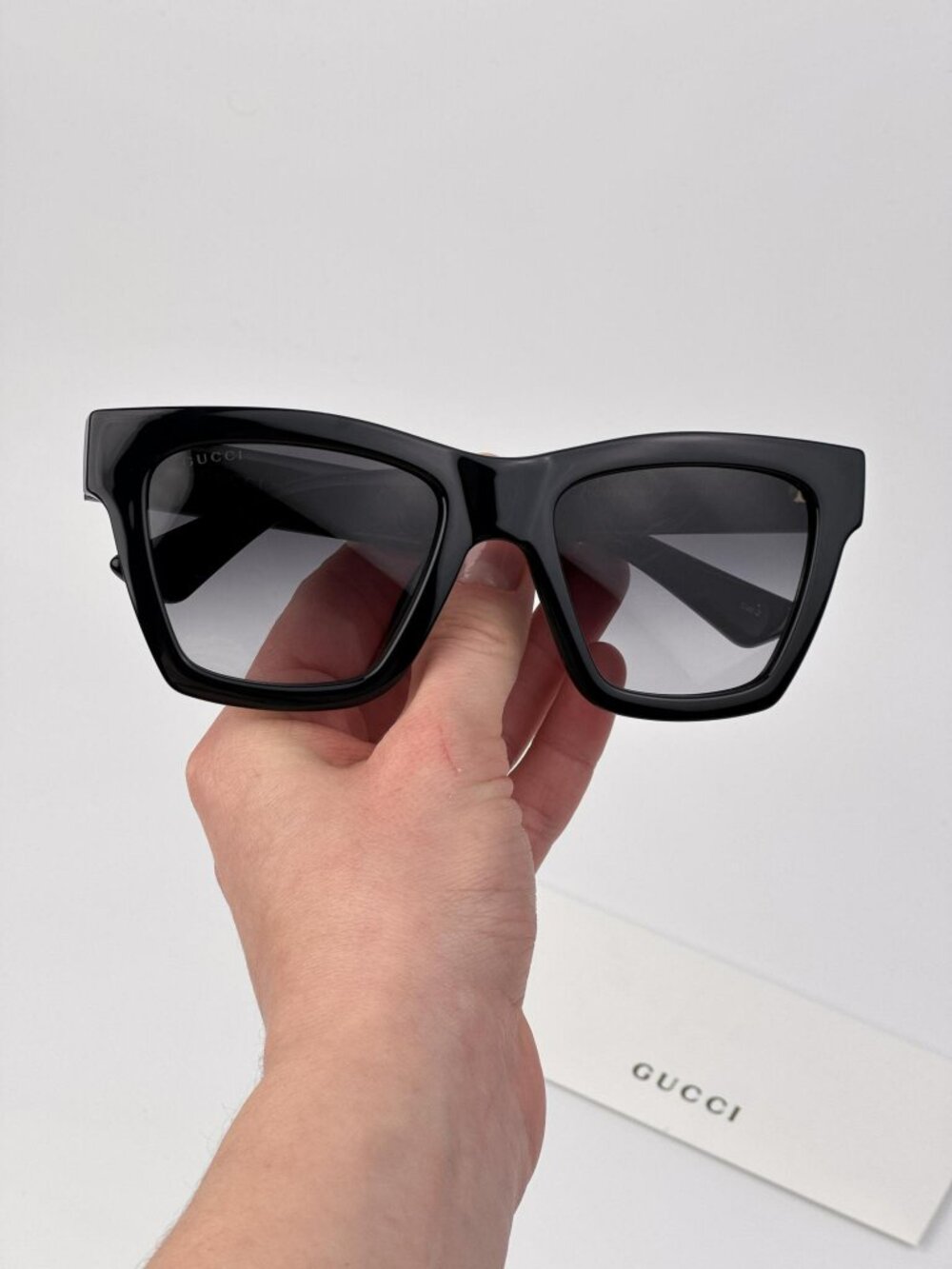 Gucci GG1714S 001 Square Sunglasses – Black/Grey Gradient Women’s